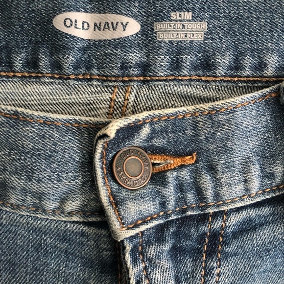 Old Navy Slim Jeans Men’s Sz 33X32 Flex Light Wash Denim Casual School Normcore - Picture 7 of 8